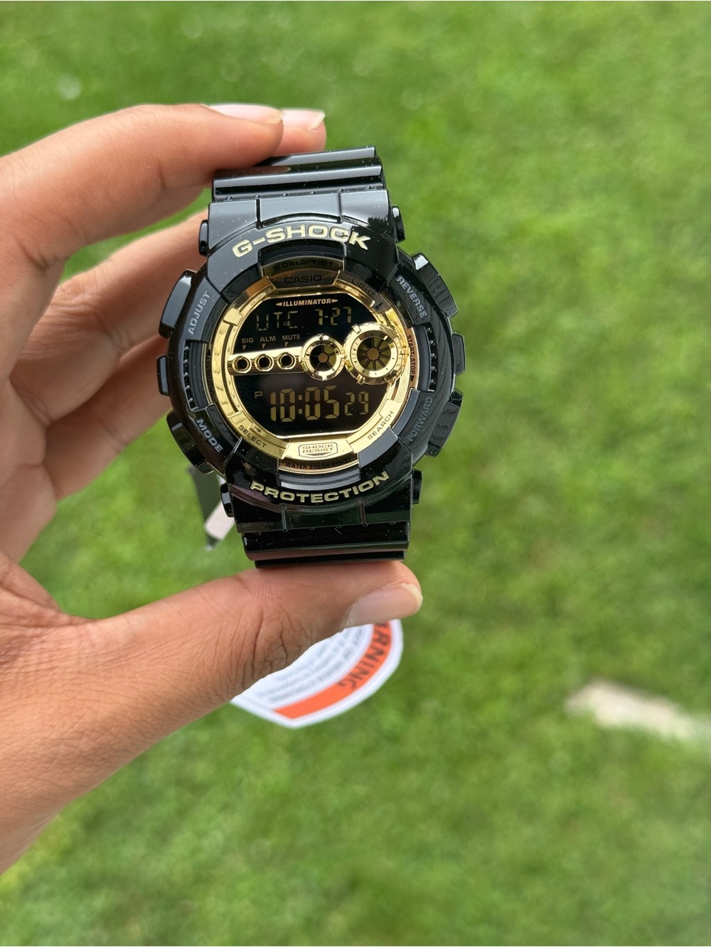 G-SHOCK Black & Gold Digital Sport Watch
